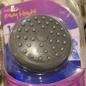 Body moves one spray setting showerhead